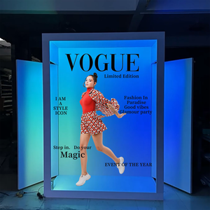 Digital 2026 Meilleures Ventes Magazines Photo Booth vierges avec lampe d'éclairage d'appoint, boîte de rangement pour manuels, décoratifs, style Vogue - Product Image 2