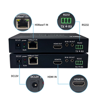 Extensor HDMI HDBaseT de 100 m, Compatible con 4K, Transmisión USB-KVM, Hardware Puro, Conexión y Uso para Proyectos Multipantalla