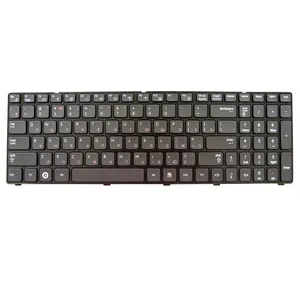 Teclado de notebook russo para samsung r580 r590, teclado portátil
