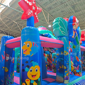 Castello Gonfiabile Commerciale con Scivolo a Tema Sirena per Bambini, Parco Giochi Gonfiabile per Bambini Oceano Sirena - Product Image 5