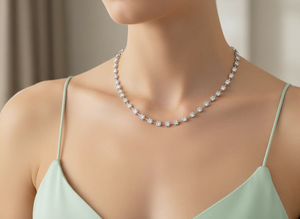 Exclusive Dainty Gold Bezel Diamond Choker Fine Jewelry For Women Sparkling Bezel Diamonds Perfect For Layered Fashion Looks - Product Image 6