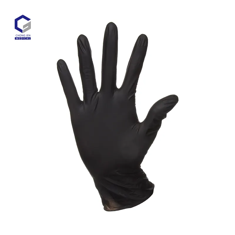 Quality Assured Black Waterproof Disposable Powder Free Vinyl Gloves