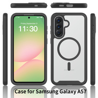 Étui magnétique Samsung A57 2 en 1 Coque antichoc Anti-empreintes digitales Coques transparentes pour iPhone en vrac pour Galaxy A37 A36 A17 A16