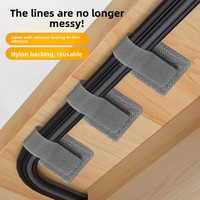 Attaches-câbles en nylon auto-adhésifs pour câbles d'alimentation et de données avec support adhésif 3M, lot de 10