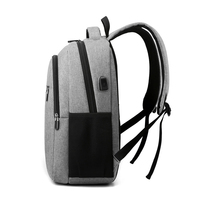 Ransel Laptop Oxford kapasitas besar, dengan Port pengisian daya USB, penutup ritsleting tahan air untuk penggunaan perjalanan dan bisnis