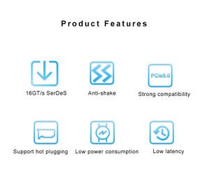 Miwin Maicun Pcie5.0X16 MCIO Tarjeta adaptadora Nvme U.2 Retenedor GPU Tarjeta de expansión Nueva pieza de computadora - Product Image 5