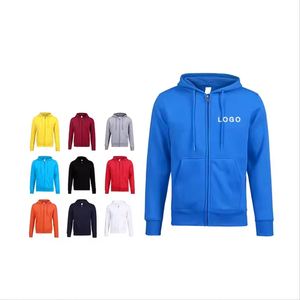 Sudadera con capucha de diseño moderno con cremallera para hombre, informal, de algodón, con logotipo personalizado, serigrafía, oversize, unisex - Product Image 5