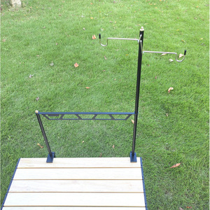 Multifunctional Aluminum Hanging Rack 40cm Wide Portable Camping Tableware Storage Rack With <b>Lamp</b> Holder For Outdoor Gear - Product Image 4