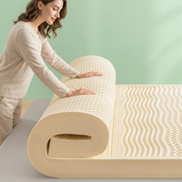 Matelas de lit en caoutchouc naturel pur à 100 %, couche organique en silicone TPE, hôtel Shandong, taille King Queen, housse en coton, écologique