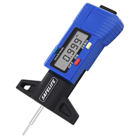 Jauge de profondeur de bande de roulement de pneu, jauge de profondeur de bande de roulement de pneu numérique affichage LCD professionnel pour toutes les voitures 0-1 "/25.4mm