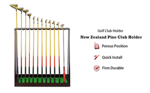 Porta mazze da <span class=keywords><strong>Golf</strong></span> con tappetino da <span class=keywords><strong>Golf</strong></span> in legno con tappetino in erba artificiale-espositore per interni-contiene 13 mazze - Product Image 2