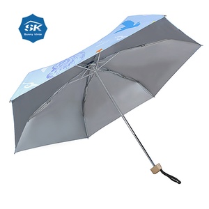ร่มพกพาขนาดเล็กคุณภาพสูงปี 2023 พร้อมลายปักชื่อย่อ - แบบพับได้ ใช้งานด้วยมือ ดีไซน์ทันสมัย Sunny Kinte SK-0133 อลูมิเนียม+โลหะ+ - Product Image 6