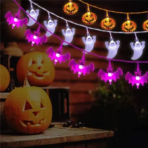 Ghost / Pumpkin / Bat Party Decor Wholesale Led Battery Plastic Halloween String Light