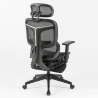 Chaise de bureau exécutive ergonomique inclinable en maille, pivotante et réglable, avec accoudoirs confortables, pour un mobilier de bureau moderne