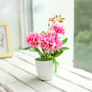 <span class=keywords><strong>Mini</strong></span> <span class=keywords><strong>flores</strong></span> artificiales <span class=keywords><strong>de</strong></span> plástico, varios colores, para decoración del hogar con maceta - Product Image 6