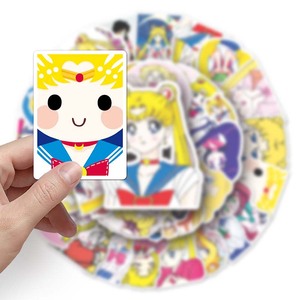 51 Stück <span class=keywords><strong>Anime</strong></span> SAILOR MOON Graffiti-Aufkleber Dekorative Etiketten für Gepäck Laptop Gitarre Helm Skateboard Wasserfeste Aufkleber - Product Image 6