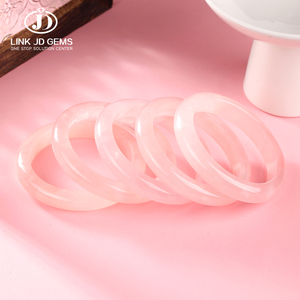 Brazalete de Cuarzo Rosa Natural, Pulsera de Cristal Sólido, Piedra del Amor, Sanación del Chakra del Corazón, Grado A, Pulido, Unisex, Regalo, Venta al por Mayor - Product Image 1