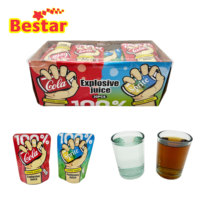BESTAR Vente en gros OEM Bonbons fruités explosifs saveur cola en sachet, nouveauté pour fêtes, confiserie