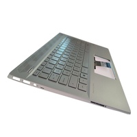 Clavier rétroéclairé argenté pour ordinateur portable HP Pavilion 14-CE Series, combo rétroéclairé LED avec repose-poignets, composants pour ordinateur portable