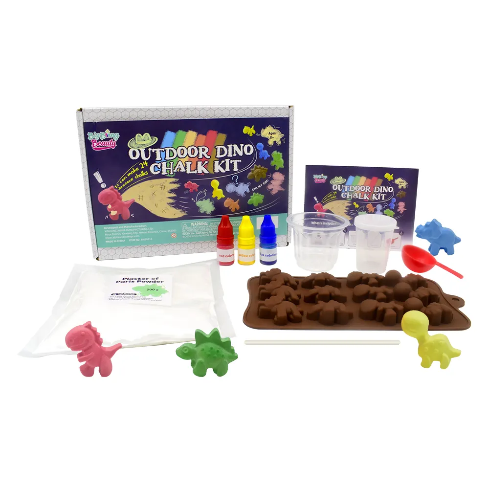Dino Giz ao ar livre Kit DIY Kit Brinquedo Química A VAPOR Brinquedo Ciência para 8 + As Crianças Podem Desenhar Arte e Artesanato