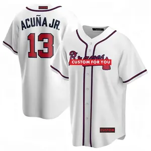 Jersey Hank Aaron Atlanta Brave White Sport Design Sublimated Blank 100 Polyester Baseball & Softball Wear