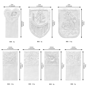 Benutzer definierte weiße bestickte Tasche <span class=keywords><strong>Patch</strong></span>, dekorative Spitzen tasche für Kleider, Uniformen, Hanfu, Performance-Kostüme - Product Image 1