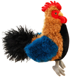 Juguete de Peluche de Gallo de Simulación, Adorable Muñeco de Peluche de Pollo Barredo Sedoso, Juguete Reconfortante para Niños, Regalo de Cumpleaños para Niñas - Product Image 1