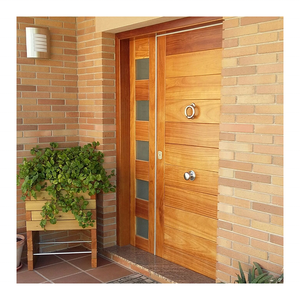 Garantie de qualité Maison rustique en bois Villa Sécurité Grande entrée avant <span class=keywords><strong>Porte</strong></span> en bois massif Simple Droite - Product Image 6