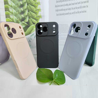 Funda Magnética de Silicona Líquida para iPhone 18 17 16 Pro Max, Color Sólido, Antigolpes, Protectora de Lente, Disponible en Stock