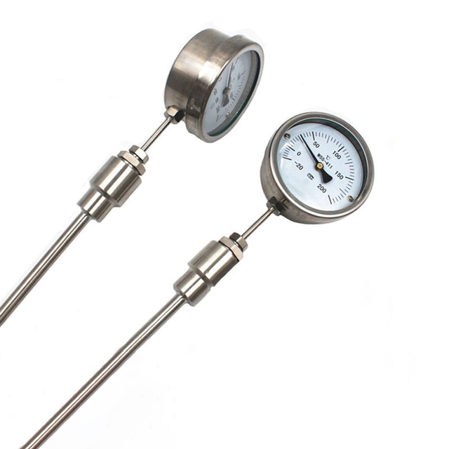 Textile Industry Capillary Oil Filled Pressure Type Thermometer Long Probe