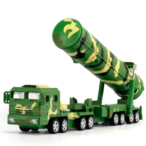 Chất lượng cao 1:64 Diecast quân đội xe tải quân sự xe hơi âm thanh pullback kim loại DF-31A tên lửa khởi động xe đồ chơi mô hình - Product Image 1