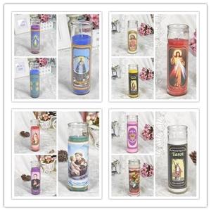 Bougie votive religieuse de 7 jours, couleur chakra énergétique, étiquette privée personnalisée en gros - Product Image 5