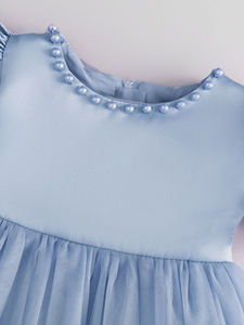 Vestito Estivo Casual da Principessa per Neonata 0-12 <span class=keywords><strong>Mesi</strong></span>, Manica Corta in Raso, Vendita all'Ingrosso - Product Image 3