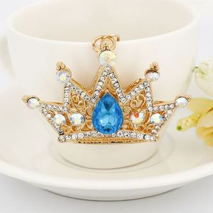 Creative Bowknot Metal Crown <b>Key</b> <b>Ring</b> Bag Accessories Rhinestone Crystal Crown Charm Keychain for Women - Product Image 3