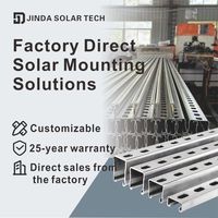 Support de montage solaire en U en acier Zn-Al-Mg pour panneaux photovoltaïques, pour systèmes de montage au sol et sur toit plat