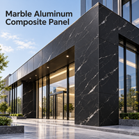 Panneau composite en aluminium marbré avec revêtement PE de 3 mm, 4x8 pieds, veine blanche, pour revêtement de comptoir de réception