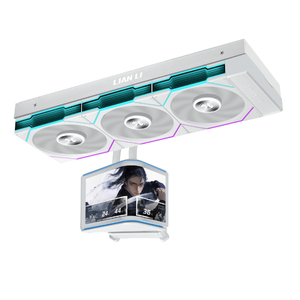 Refroidisseur liquide pour processeur <span class=keywords><strong>Lian</strong></span> <span class=keywords><strong>Li</strong></span> Hydroshift II OLED incurvé noir avec ventilateur UNI FAN TL FLEX, panneau OLED, refroidissement performant - Product Image 2