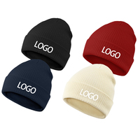 Bonnet d'hiver camouflage personnalisé avec logo, en acrylique tricoté, chauffe-tête avec patch tissé pour la plage