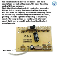 Placa de Circuito de Control Remoto para Excavadora de 2.4G y 6 Canales, Transmisor y Receptor PCB, Repuesto de Placa Base para Excavadora de Juguete RC DIY