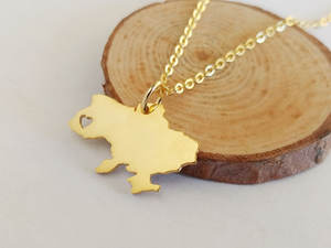 Collar con Colgante de Corazón Encantador de Plata de Ley 925 con la Bandera de Ucrania y Crimea - Product Image 2