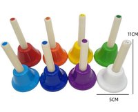 Hand Bell Orff Percussion Instrument Rhythm Bell Handheld Bell 8 Tone Class Bell Shake Bell