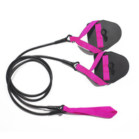 Bandes de Résistance pour Entraînement de Natation sur Terre avec Pagaies, Résistance 20-60 Lbs, Accessoire Portable pour la Natation à Domicile