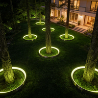 Baumrad-Lichterkette, dekorativer Ring, IP65 wasserdicht, für den Außenbereich, Garten, hängende Festbeleuchtung, Landschaftsbeleuchtung