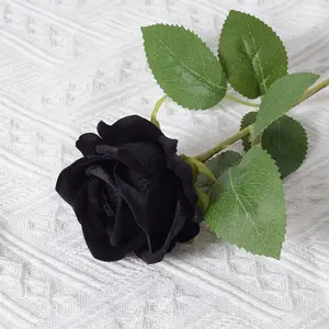 Kualitas tinggi sutra asli mawar sentuhan pernikahan bunga buatan grosir