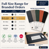 Alfombrilla de Escritorio de Cuero PU Personalizada, Impermeable, Antideslizante, para Oficina y Computadora, Alfombrilla Grande con Logotipo OEM, Borde Cosido, Venta al por Mayor en Australia