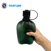 Bouteille d'eau portable en plastique avec cordon, couvercle hermétique anti-fuite, bouteille d'eau pour le voyage et le camping