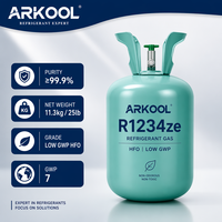 Gas Refrigerante ARKOOL R1234ze de Alta Pureza 99.9% HFO-1234ze Bajo GWP para Enfriadores, Mejor que R134a, Certificado DOT CE