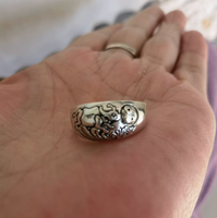 Bague réglable de haute qualité, style rétro vintage, en cuivre plaqué argent thaïlandais S925, avec signe de bénédiction et animal du zodiaque chinois porte-bonheur des 12 signes
