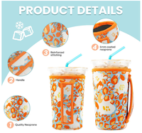 Manchon de tasse à café en néoprène personnalisé avec logo, sangle de transport, isolant, réutilisable, durable, porte-boisson pour usage quotidien