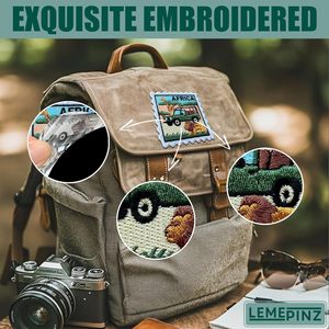 Parche bordado con estampado de África de 3 pulgadas, termoadhesivo o para coser, aplique de tela para bolsos - Product Image 4